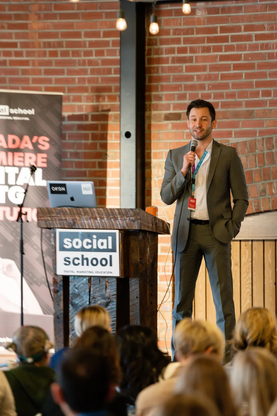 William Walczak presenting at a social-media marketing convention